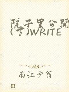 院子里公开惩戒(下)WRITE