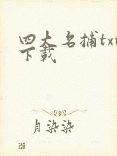 四大名捕txt下载