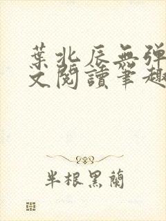 叶北辰无弹窗全文阅读笔趣阁