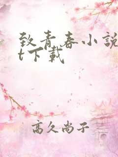 致青春小说txt下载