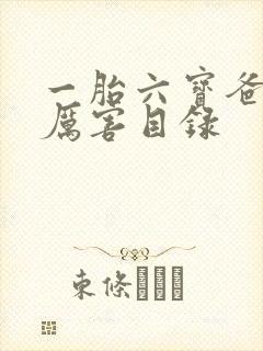 一胎六宝爸比好厉害目录