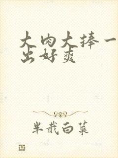 大肉大捧一进一出好爽