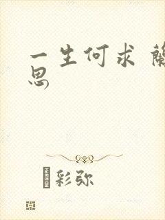 一生何求 兰思思