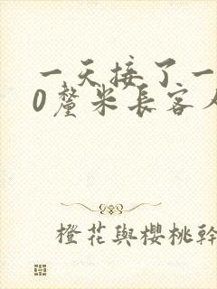 一天接了一个30厘米长客人