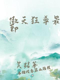 傲天狂尊最新章节