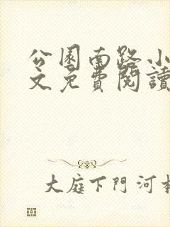 公园南路小说全文免费阅读