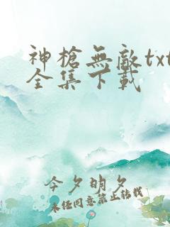 神枪无敌txt全集下载