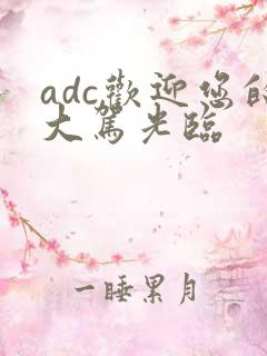 adc欢迎您的大驾光临
