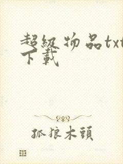 超级物品txt下载