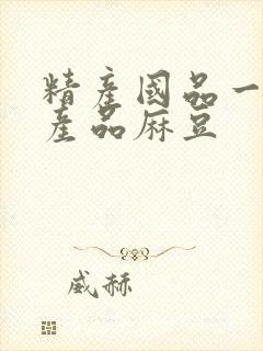 精产国品一二三产品麻豆