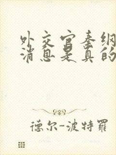 外交官秦纲最新消息是真的吗还是假的