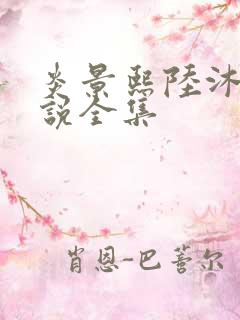 炎景熙陆沐擎小说全集