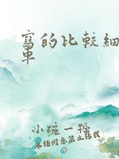 写的比较细的开车