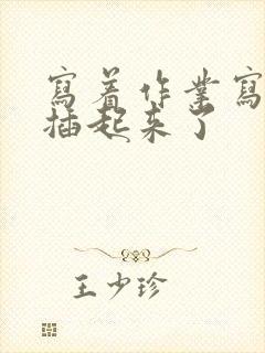 写着作业写着就插起来了