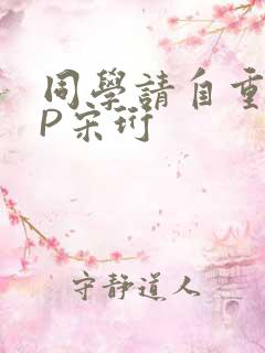 同学请自重POP宋珩