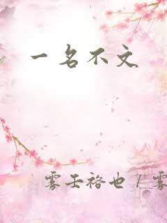 一名不文