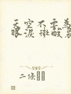 天空不要为我掉眼泪 微酸袅袅