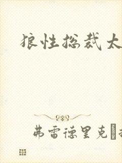 狼性总裁太凶猛