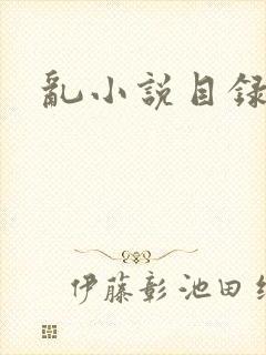 乱小说目录全文