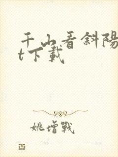 千山看斜阳txt下载