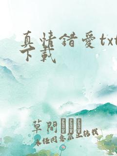 真情错爱txt下载