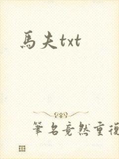 马夫txt
