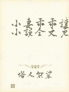 小妻乖乖让我宠小说全文免费阅读