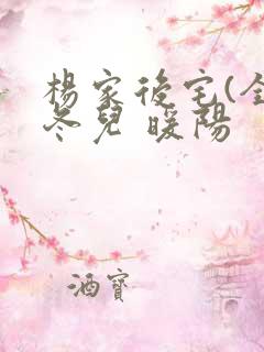 杨家后宅(全)冬儿 暖阳