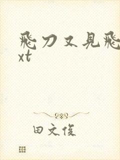 飞刀又见飞刀txt