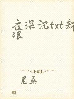 夜深沉txt新浪