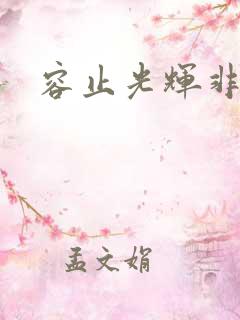 容止光辉非世人