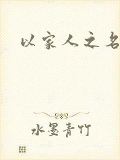 以家人之名原著