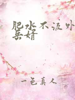 肥水不流外人田岳婿