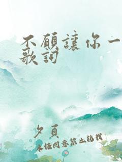 不愿让你一个人歌词