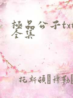 极品公子txt全集