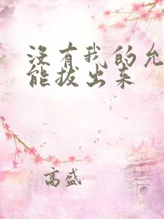 没有我的允许不能拔出来