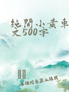 纯开小黄车小短文500字
