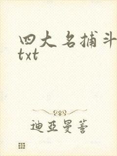 四大名捕斗将军txt
