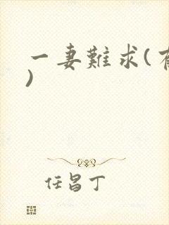 一妻难求(有肉)