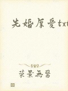 先婚厚爱txt