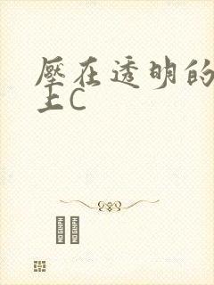 压在透明的玻璃上C