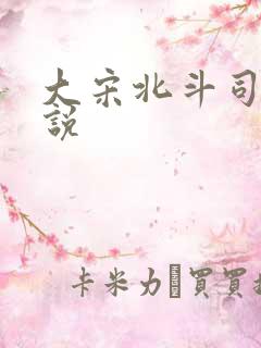 大宋北斗司 小说