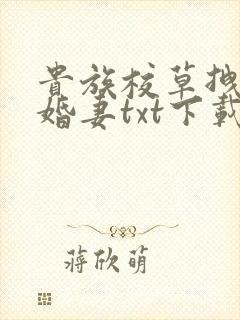 贵族校草拽拽未婚妻txt下载