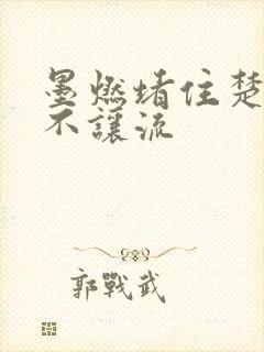 墨燃堵住楚晚宁不让流