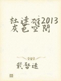 杜达雄2013灰色空间