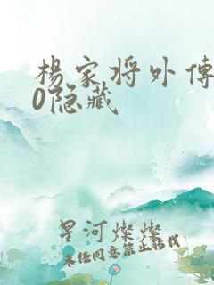 杨家将外传2.0隐藏