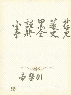 小说黑莲花攻略手册全文免费阅读