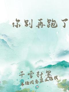 你别再跑了po