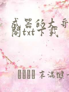 成器的大哥笔趣阁txt下载