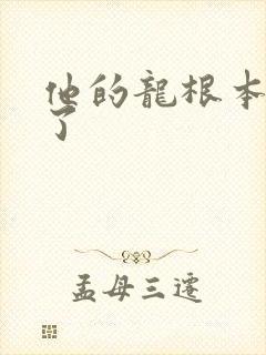 他的龙根本太大了